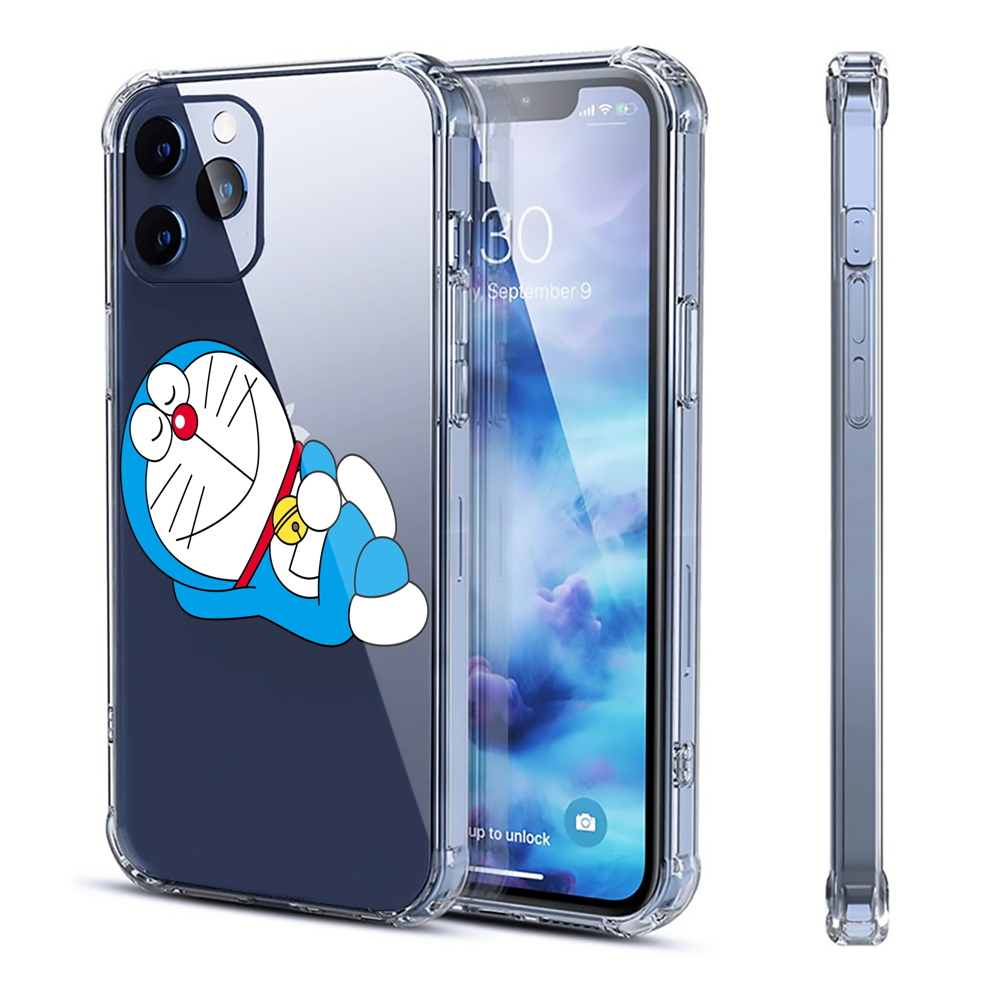 （画像用） ドラえもん Doraemon 【iPhone 12シリーズ対応】透明スマホケース（クリアソフトケース）